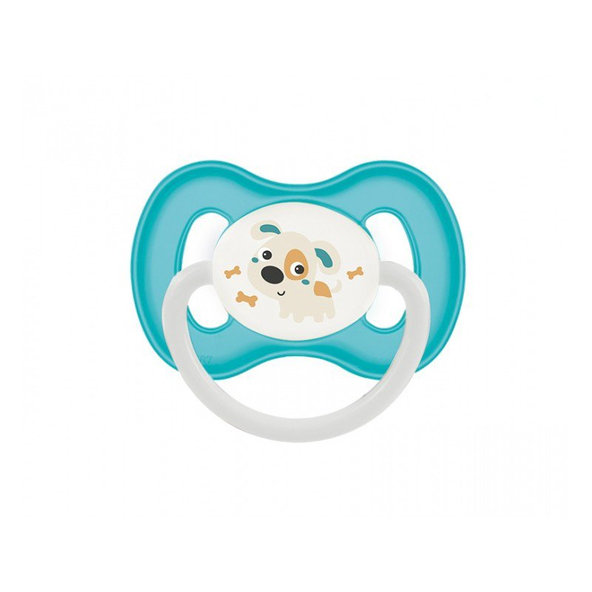 CANPOL BABIES Cumlík silikónový symetrický 6-18m BUNNY & COMPANY - tyrkysová