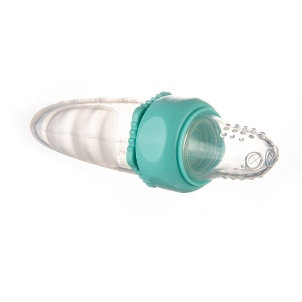 CANPOL BABIES Sieťka kŕmiaca silikónová s nádobou modrá