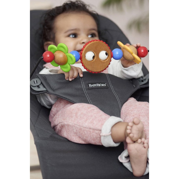 BABYBJÖRN Lehátko Bliss Anthracite cotton s hračkou