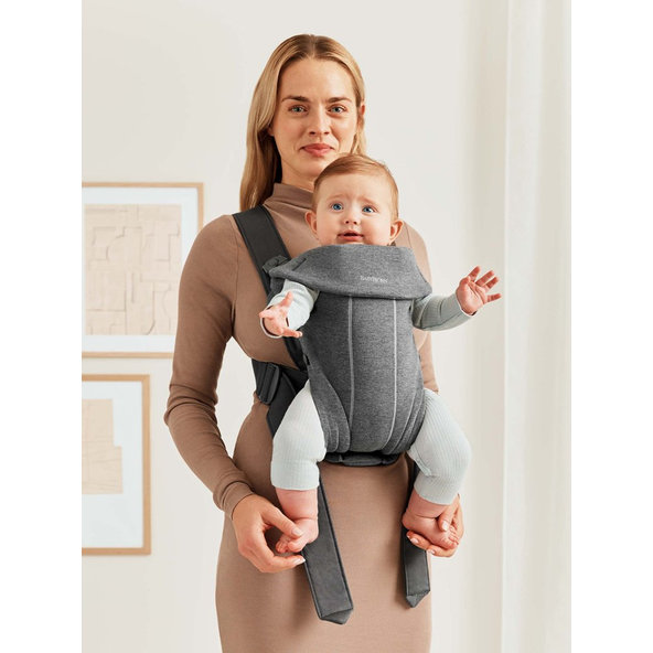 BABYBJÖRN Nosič Mini Dark Grey, 3D Jersey