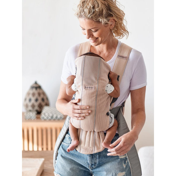 BABYBJÖRN Nosič Mini Pearly Pink, 3D Mesh