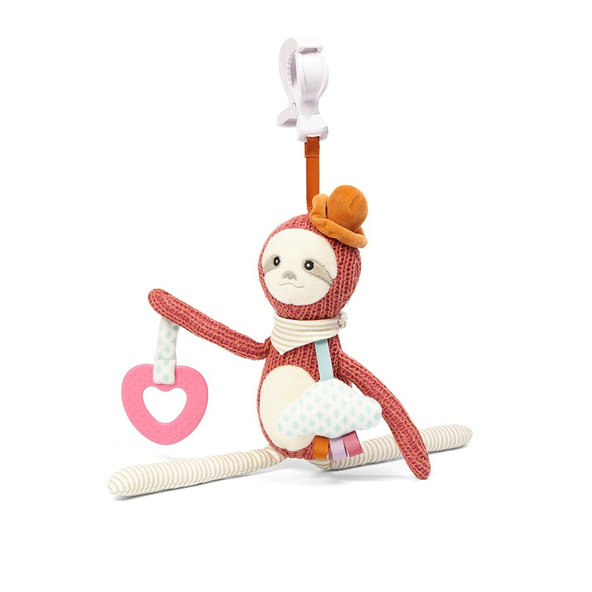 BABYONO Hračka edukačná závesná s hryzačkou leňochod Leon 0m+