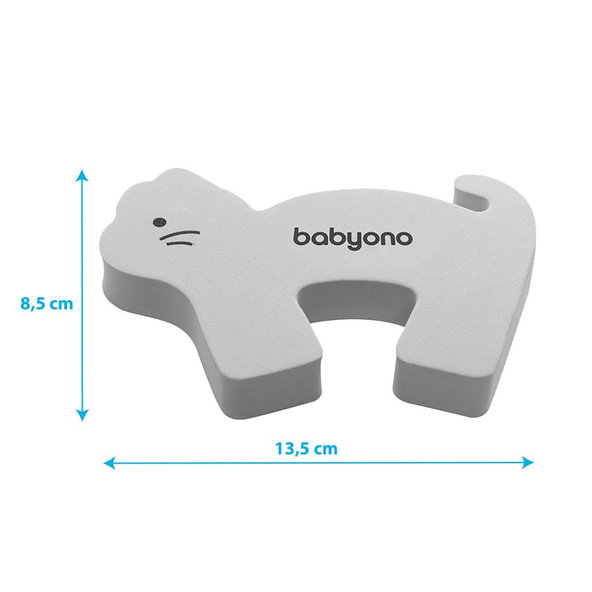 BABYONO Zábrana dveří šedá mačka