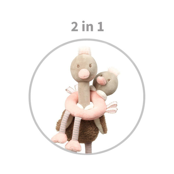 BABYONO Hračka edukačná plyšová pštrosy McKNOX - 2 ks 0m+