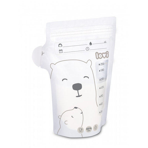 LOVI Vrecúška k uchovávanie odsatého mlieka 25 ks Buddy Bear