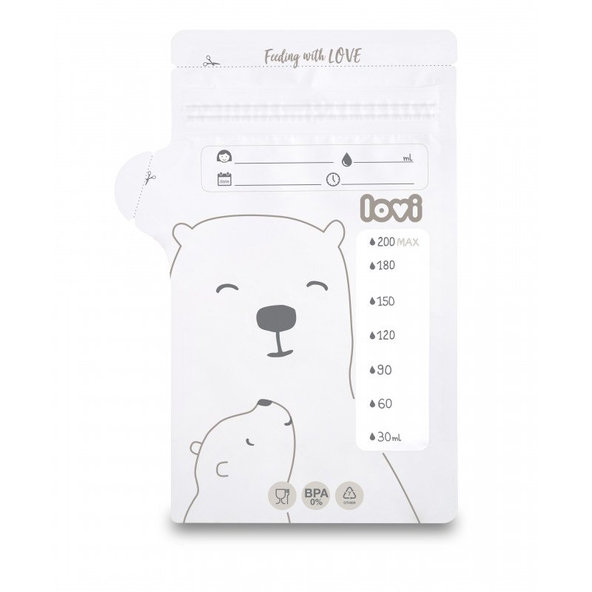 LOVI Vrecúška k uchovávanie odsatého mlieka 25 ks Buddy Bear