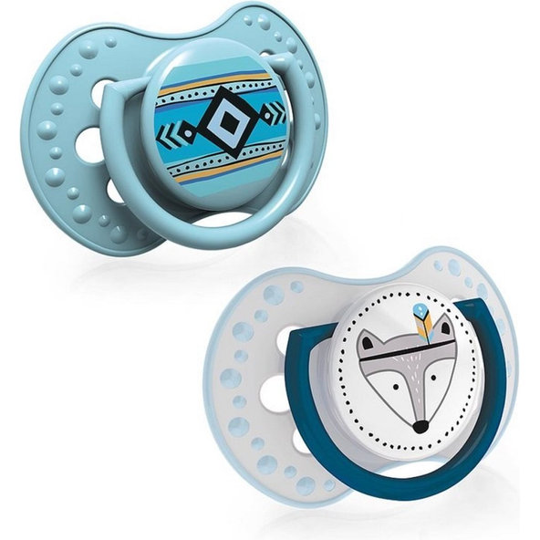 LOVI Silikónový cumlík dynamický Boy Indian 6-18m 2 ks