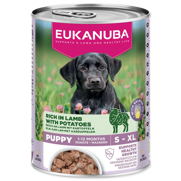 EUKANUBA Puppy konzerva pre psy jahňacie mäso a zemiaky 400 g