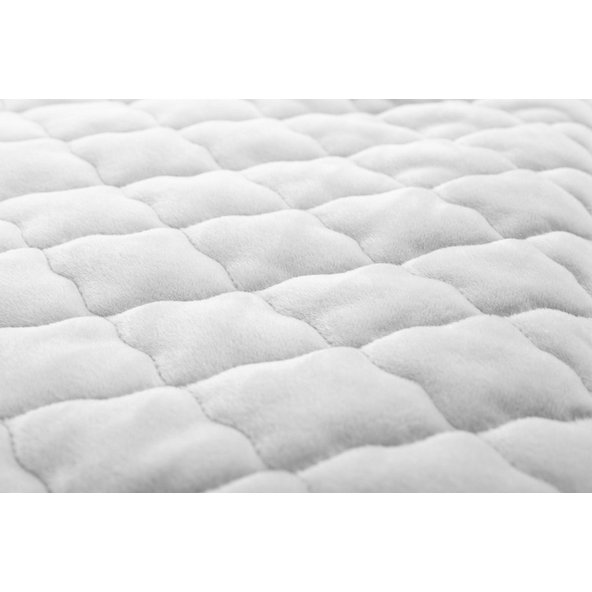 SENSILLO Mantinel do postieľky velvet CLOUDS PLUSH KARO 180x30 cm