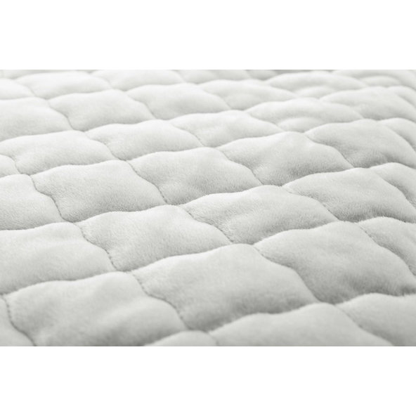 SENSILLO Mantinel do postieľky velvet DEERS GREY PLUSH KARO 180x30 cm