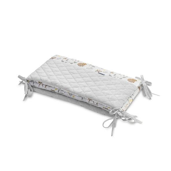 SENSILLO Mantinel do postieľky velvet FOREST ADVENTURE PLUSH KARO 180x30 cm