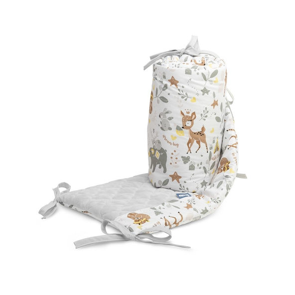 SENSILLO Mantinel do postieľky velvet FOREST ADVENTURE PLUSH KARO 180x30 cm