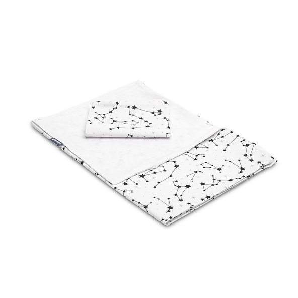 SENSILLO Bielizeň posteľná 2-dielna CONSTELLATION WHITE 135x100 cm 60x40 cm