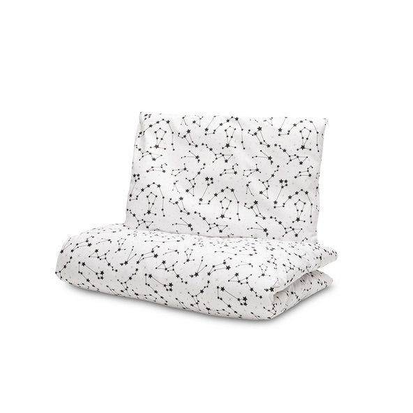 SENSILLO Bielizeň posteľná 2-dielna CONSTELLATION WHITE 135x100 cm 60x40 cm