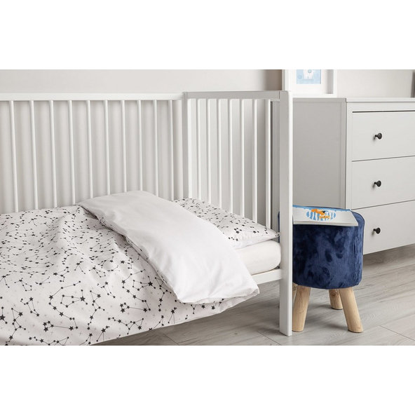 SENSILLO Bielizeň posteľná 2-dielna CONSTELLATION WHITE 135x100 cm 60x40 cm