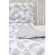 SENSILLO Bielizeň posteľná 2-dielna FEATHERS GREY 135x100 cm 60x40 cm