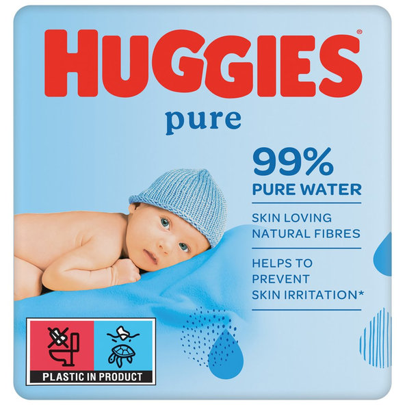 HUGGIES® Vlhčené obrúsky Pure Triplo 56x3 ks