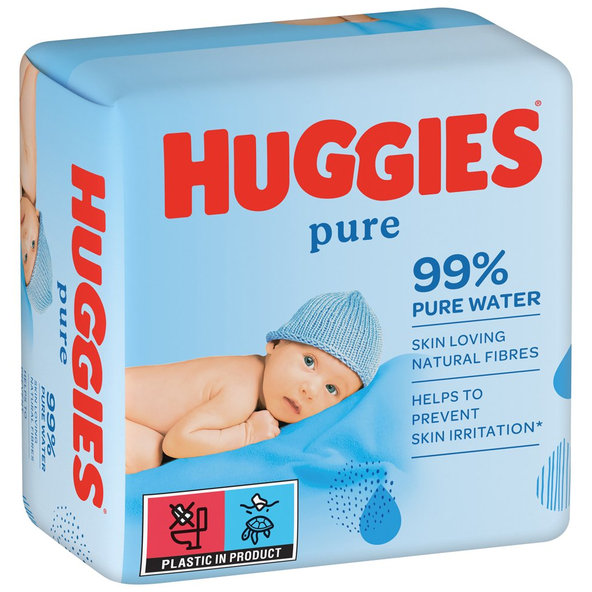 HUGGIES® Vlhčené obrúsky Pure Triplo 56x3 ks