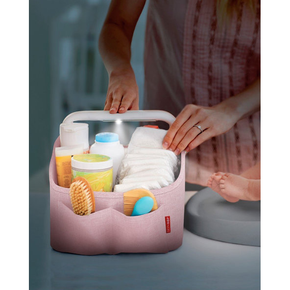 SKIP HOP Organizér s osvetlením na hygienické potreby Pink