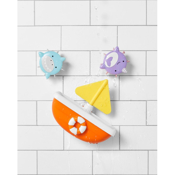 SKIP HOP ZOO Hračka do vody s prísavkami 3 ks Tip&Spin 9m+