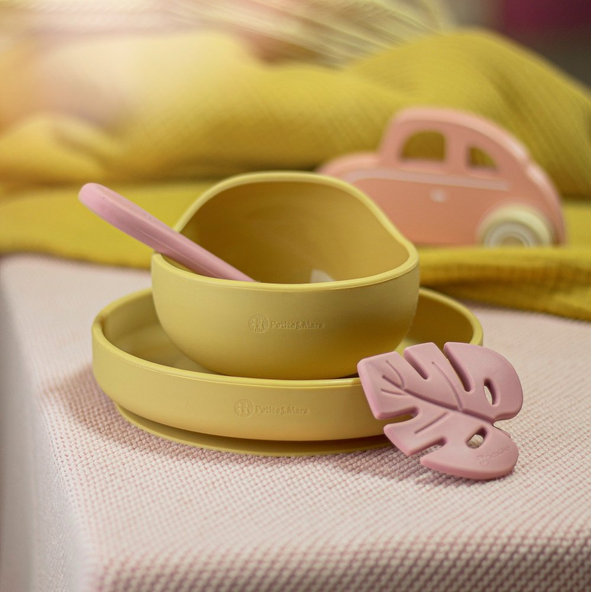 PETITE&MARS Hryzačka silikónová TAKE&MATCH Dusty Rose 0m+