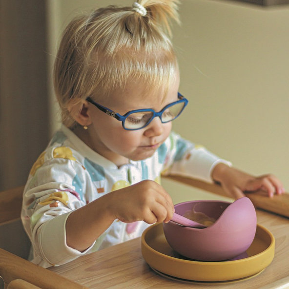 PETITE&MARS Miska silikónová s prísavkou TAKE&MATCH Dusty Rose 6m+