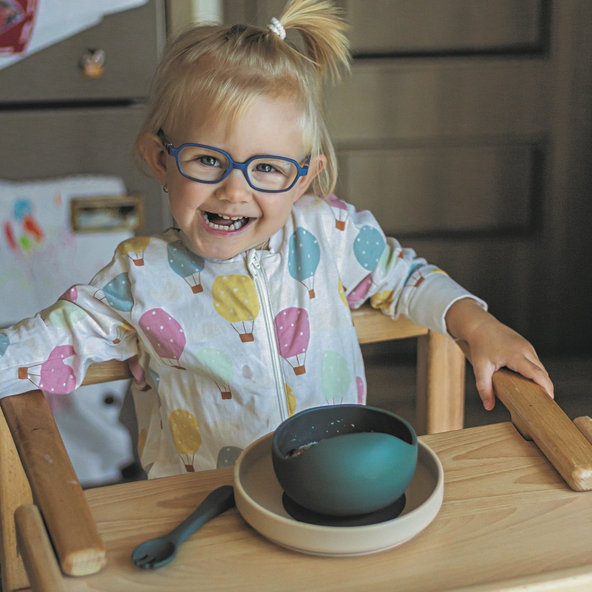 PETITE&MARS Miska silikónová s prísavkou TAKE&MATCH Misty Green 6m+