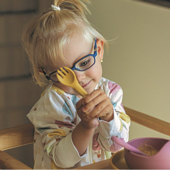 PETITE&MARS Príbor silikónový TAKE&MATCH Intense Ochre 6m+