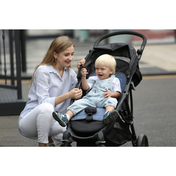 BÉBÉFOLIE Chladiaca podložka pre športový kočík - Denim