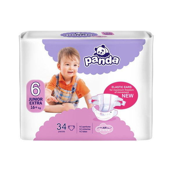 BELLA PANDA Plienky jednorazové 6 Junior extra (16 kg+) 34 ks