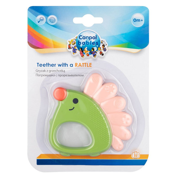 CANPOL BABIES Hrkálka s hryzačkou Ježko