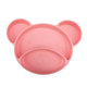 CANPOL BABIES Tanier silikónový delený s prísavkou Medvedík ružový
