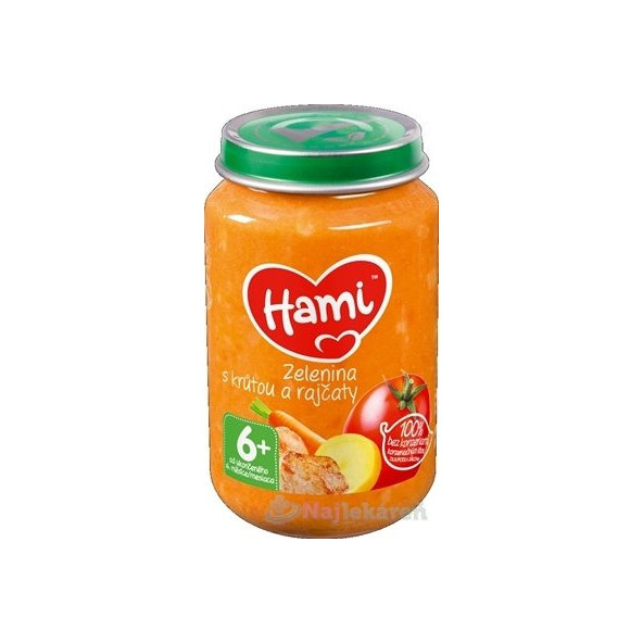 Hami príkrm Zelenina s morkou a paradajkami (od ukonč. 6. mesiaca) 200 g