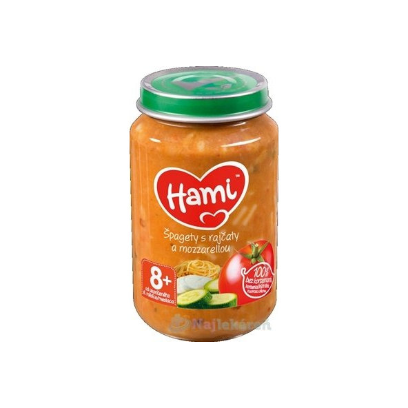 Hami príkrm špagety s paradajkami a mozzarellou 200g