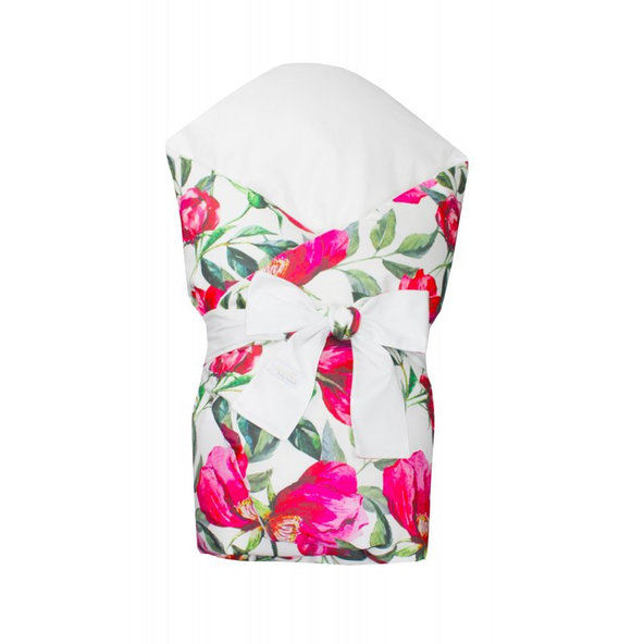 ENIE BABY Zavinovačka páperová SATINE flowers 80x80 cm