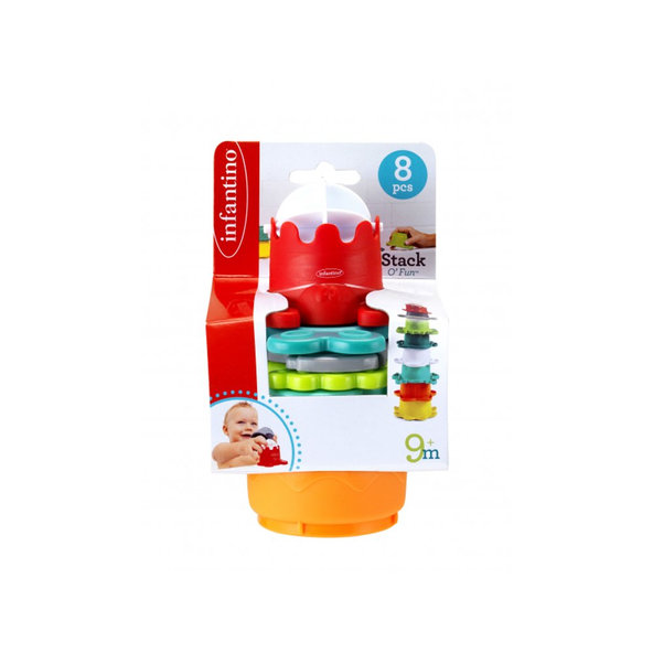 INFANTINO Kelímky stohovacie do kúpeľa s mlynčekom
