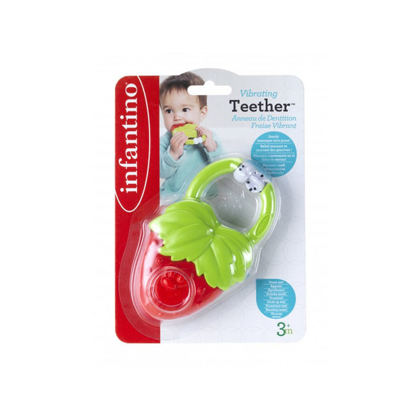 INFANTINO Hryzátko vibrujúce Jahoda