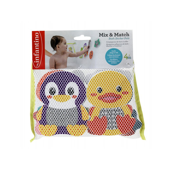 INFANTINO Penové samolepky zvieratiek do kúpeľa Mix & Match