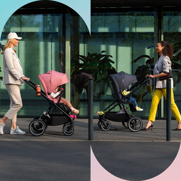 KINDERKRAFT Kočík kombinovaný Nea 2v1 Ash Pink, Premium