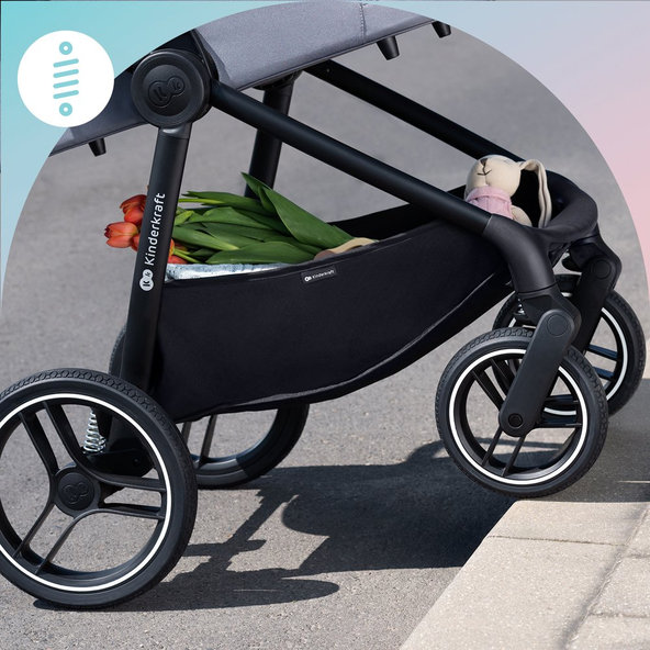 KINDERKRAFT Kočík kombinovaný Nea 2v1 Midnight Black, Premium