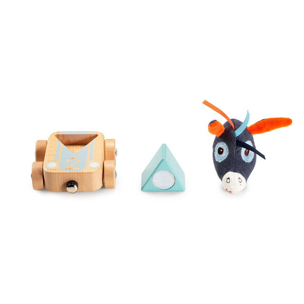 LILLIPUTIENS Súprava 3 drevených autíčok - Farma