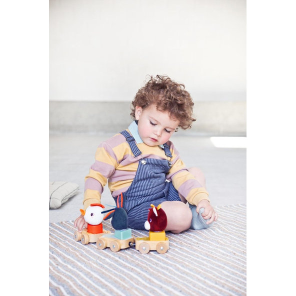 LILLIPUTIENS Súprava 3 drevených autíčok - Farma