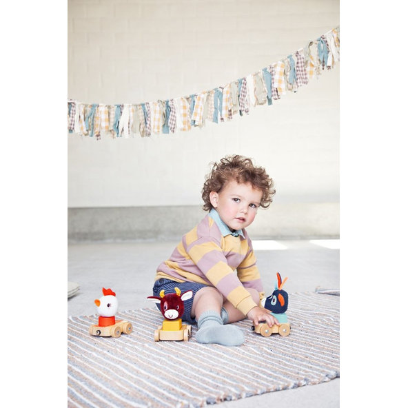 LILLIPUTIENS Súprava 3 drevených autíčok - Farma