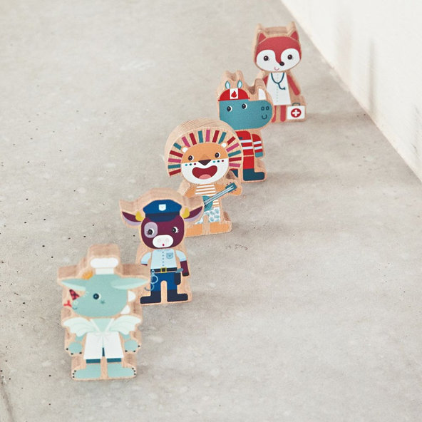 LILLIPUTIENS Súprava drevených postavičiek - povolania