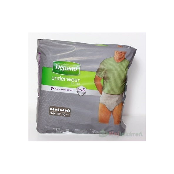 DEPEND SUPER S/M pre mužov naťahovacie nohavičky 10ks