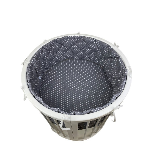 MIMIKO Mantinel Basic Šedý+biele hviezdy