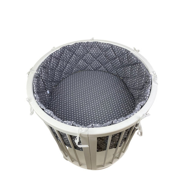 MIMIKO Mantinel Basic Šedý+biele hviezdy