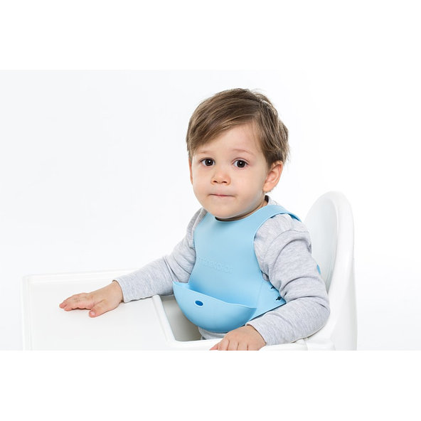 MINIKOIOI Podbradník silikónový s vreckom - Blue