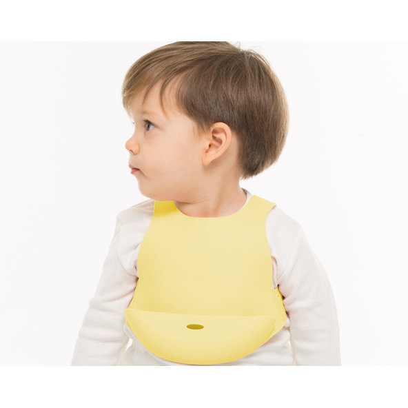 MINIKOIOI Podbradník silikónový s vreckom - Yellow