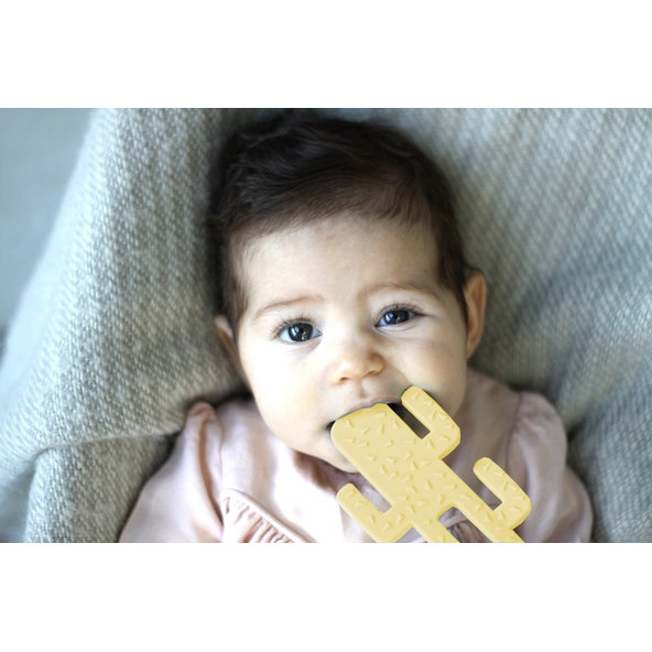 MINIKOIOI Hryzadlo silikónové Kaktus - Yellow